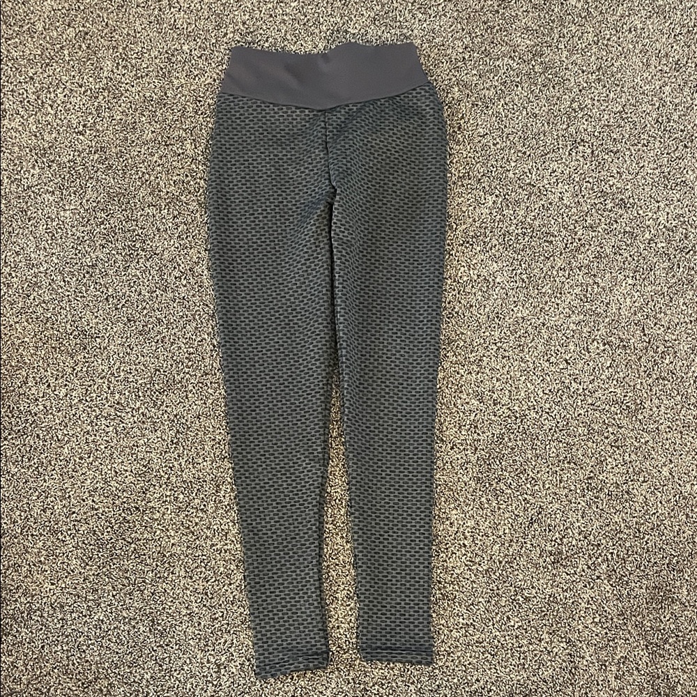Kids Gray Textured Leggings